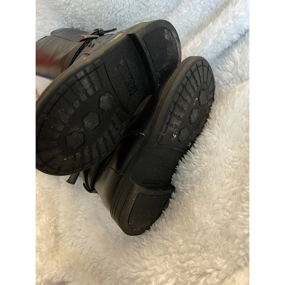 Children’s Place Girls Size 6Boots Tall Black High Zipper Low Heel Shoes